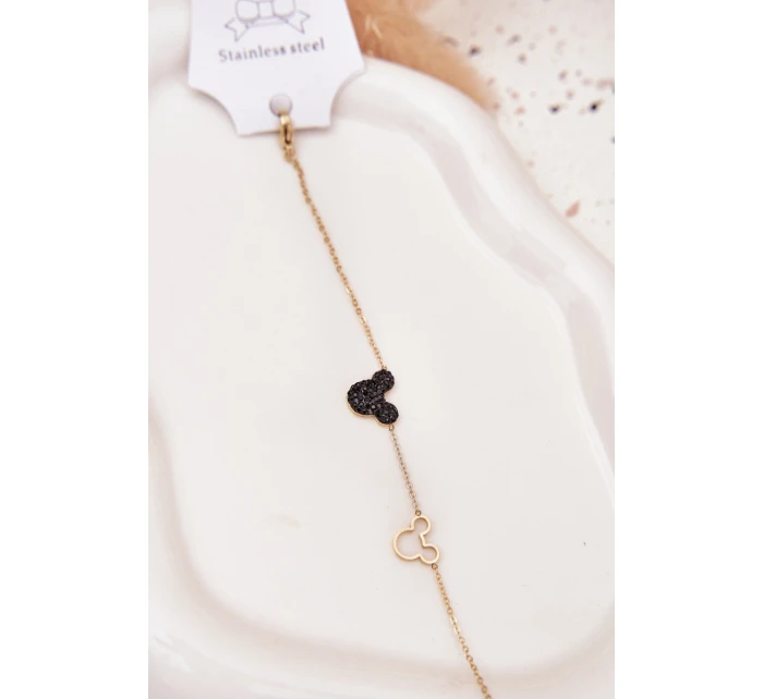 Náramek ze nerezové oceli model 21776871 Mickey Zlato - Boto Náramek ze nerezové oceli model 21776871 Mickey Zlato - Boto