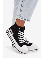 Dámské vysoké tenisky na platformě Černé model 22107450 - Boto Dámské vysoké tenisky na platformě Černé model 22107450 - Boto