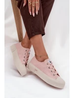 Dámské trampky na platformě LEE ISLA C WOMEN LOW – růžové Dámské trampky na platformě LEE ISLA C WOMEN LOW – růžové