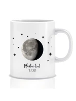 Personalizovaný klasický bílý hrníček s měsíční fází 