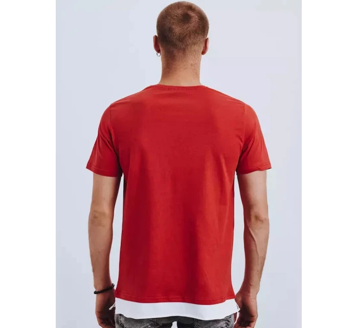 Pánské tričko s potiskem červené FashionStreet RX4651 Pánské tričko s potiskem červené FashionStreet RX4651