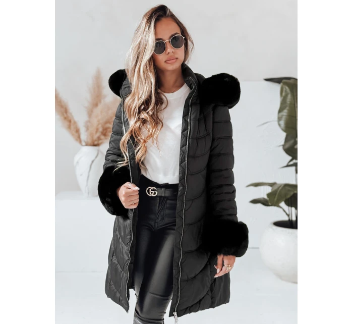 Dámská prošívaná zimní bunda MOON black FashionStreet TY4051