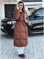 Dámský prošívaný kabát CLOUTIQUE hnědý FashionStreet TY5462