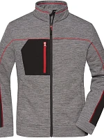 Daiber JN 1817 Dámská pletená fleecová bunda 02.1817 carbon melange/black/red