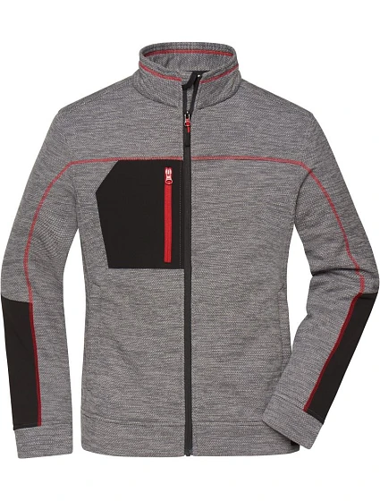 Daiber JN 1817 Dámská pletená fleecová bunda 02.1817 carbon melange/black/red Daiber JN 1817 Dámská pletená fleecová bunda 02.1817 carbon melange/black/red