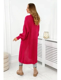 Svetr dlouhý kardigan fuchsie