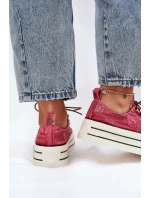 Dámské Tenisky Na Platformě Červené GOE RR2N4104