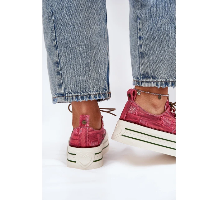 Dámské Tenisky Na Platformě Červené GOE RR2N4104