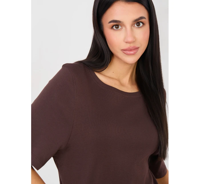 Tričko RV TS A1090.30 tmavě hnědé Tričko RV TS A1090.30 tmavě hnědé