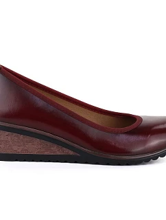 Červené polobotky Vinceza 58628 dámské s podpatkem