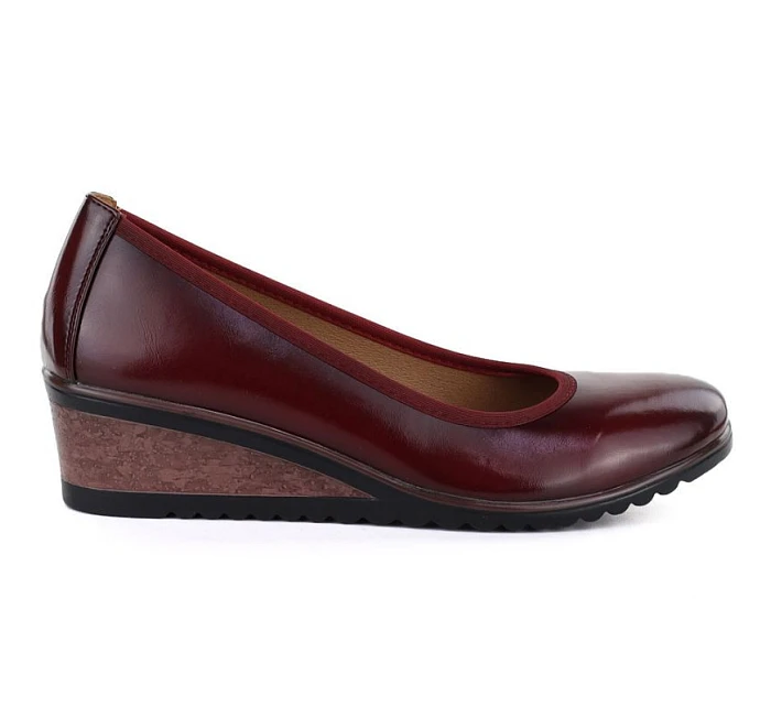 Červené polobotky Vinceza 58628 dámské s podpatkem Červené polobotky Vinceza 58628 dámské s podpatkem