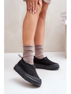 Dámské Sněhule Na Platformě S Svrškem Černé model 21676505 - Boto