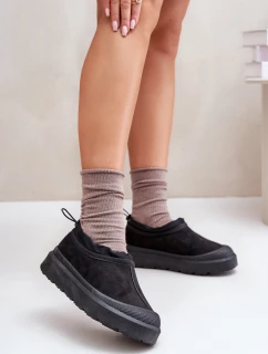 Dámské Sněhule Na Platformě S Svrškem Černé model 21676505 - Boto