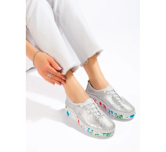 Módní polobotky dámské model 18476463 bez podpatku Módní polobotky dámské model 18476463 bez podpatku