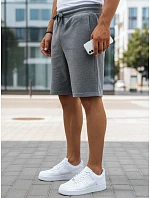 Pánské krátké teplákové šortky tmavě šedé FashionStreet SX2281