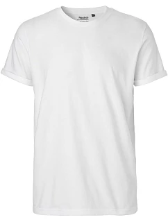 O Pánské bio tričko s ohrnutými rukávy white model 22504503 - Neutral