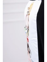 Halenka s grafikou dívky ve 3D brýlích černá Halenka s grafikou dívky ve 3D brýlích černá