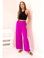 Kalhoty se širokými nohavicemi tmavě fialová Kalhoty se širokými nohavicemi tmavě fialová