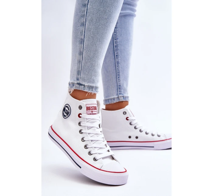 Dámské klasické vysoké tenisky Big Star model 21611832 Bílé - Big Star Shoes Dámské klasické vysoké tenisky Big Star model 21611832 Bílé - Big Star Shoes