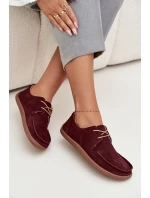 Dámské polobotky typu barefoot z přírodního semiše Zazoo 327 bordó