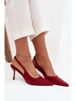 Podpatky s odkrytými patami Bordó Lenira Podpatky s odkrytými patami Bordó Lenira