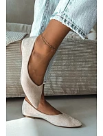 Baleríny Béžové z Eko Semiše Lelisa Baleríny Béžové z Eko Semiše Lelisa