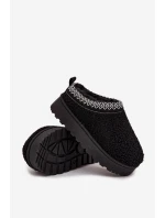 Dětské/módní sněhule s kožíškem typu beránek Selathiel – černé Dětské/módní sněhule s kožíškem typu beránek Selathiel – černé