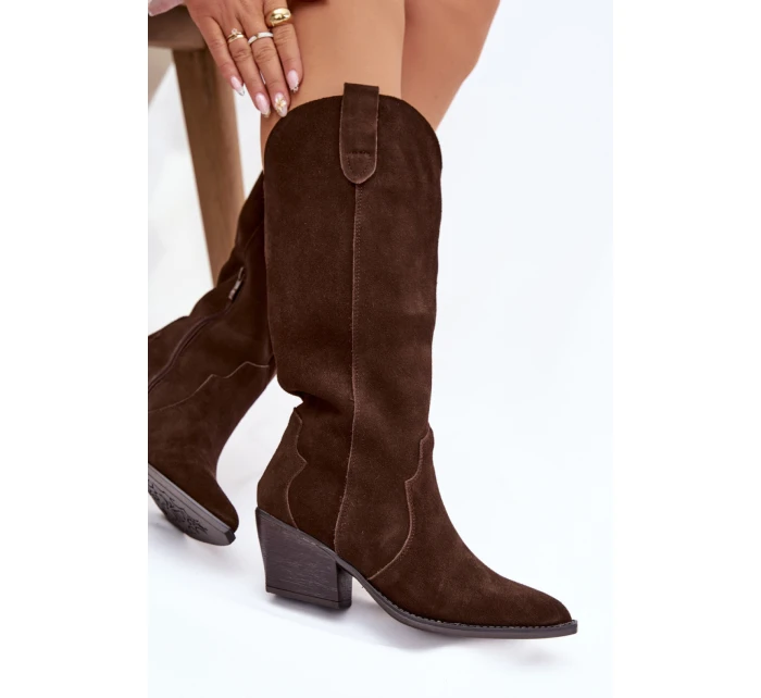 Kozačky na podpatku  model 222727 Step in style