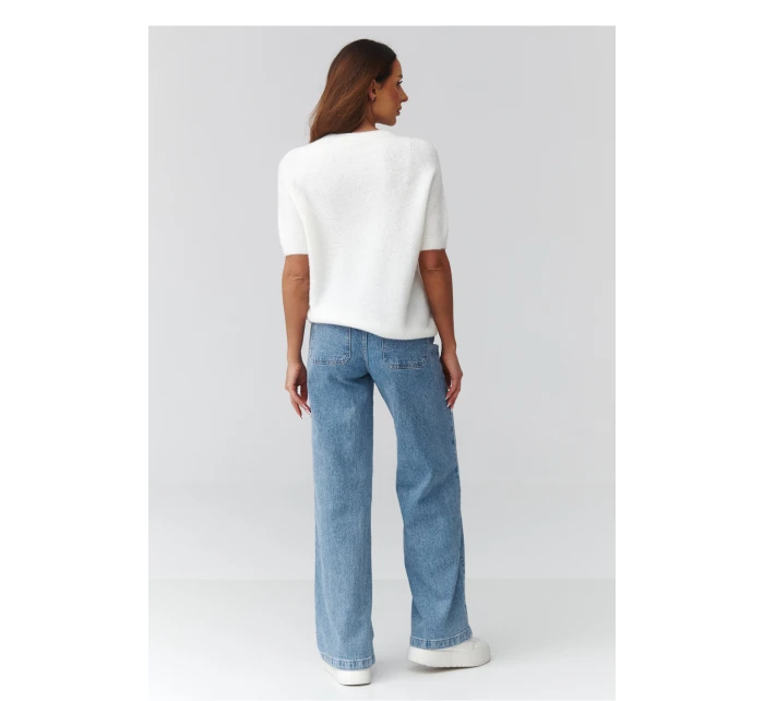 Svetr s krátkým rukávem  model 224082 Makadamia