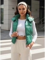 Dámská prošívaná vesta OSHE zelená FashionStreet TY3702