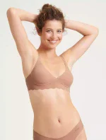 Dámská podprsenka ZERO Microfibre 2.0 Soft bra - CAMEO BROWN - sv. hnědá 00ME - SLOGGI