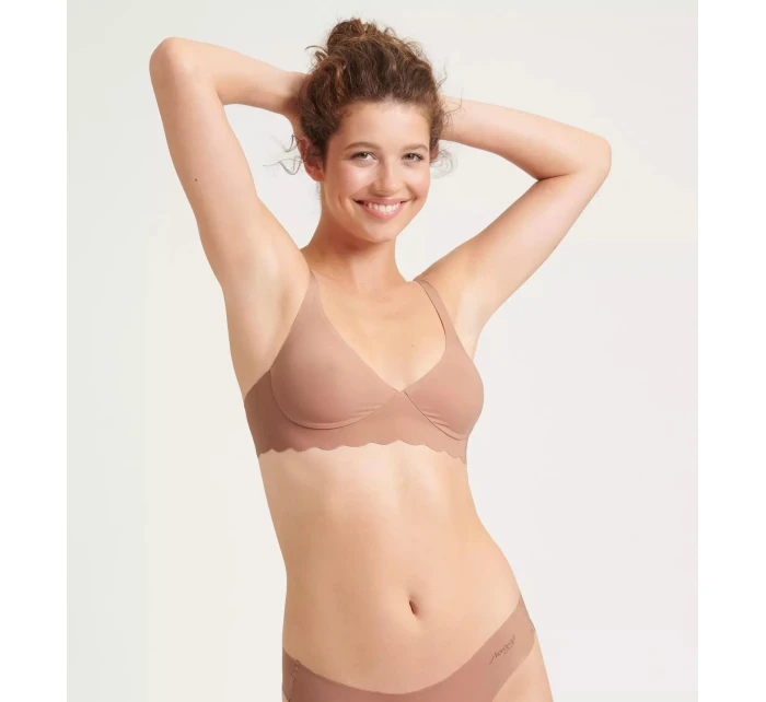 Dámská podprsenka ZERO Microfibre 2.0 Soft bra - CAMEO BROWN - sv. hnědá 00ME - SLOGGI
