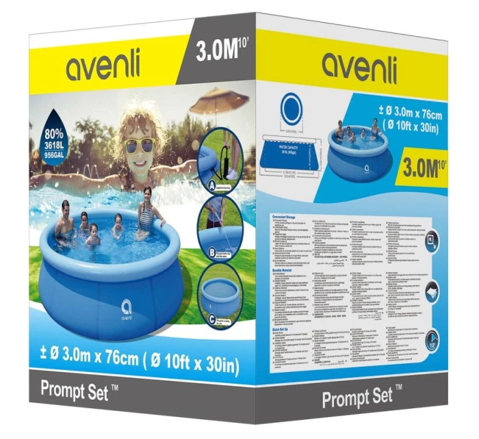 ROZŠIŘITELNÝ BAZÉN S NAFUKOVACÍ PŘÍRUBOU 300X76CM 17793