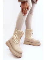 Dámské sněhové boty s podrážkou  Bežové model 21639066 - Goe