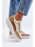 Dámské tenisky na platformě béžové Redala Dámské tenisky na platformě béžové Redala