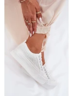 Dámské Krajkové Tenisky Big Star RR274747 Bílé