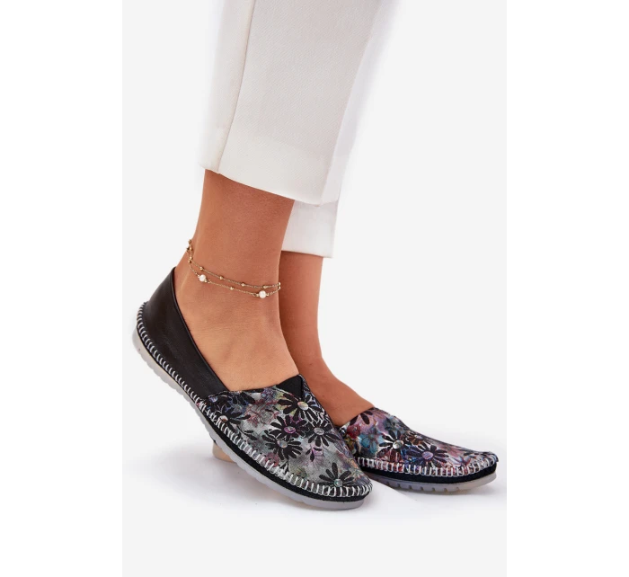 Kožené Baletky Se Vzorem Maciejka T1930-39 Černé