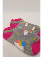 Dětské kotníkové ponožky Jednorožec šedé Dětské kotníkové ponožky Jednorožec šedé