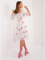 Sukienka LK SK 508964 3.95 biało różowy