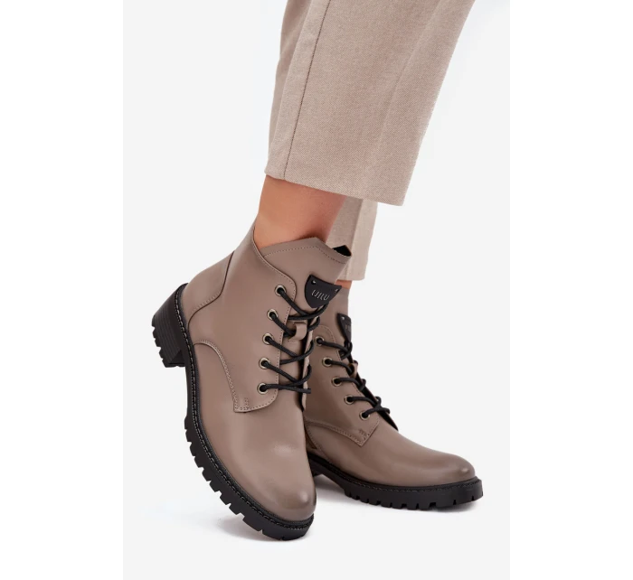 Dámské kotníkové boty na podpatku Vinceza – šedé Dámské kotníkové boty na podpatku Vinceza – šedé