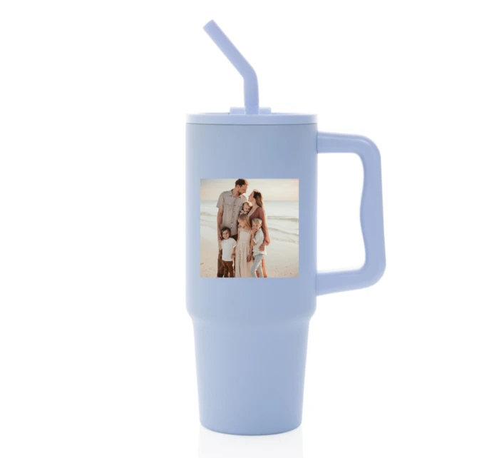 Personalizovaná termoska s barevným víčkem s fotografií 