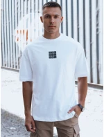 Pánské tričko s potiskem bílé Dstreet RX5524 Pánské tričko s potiskem bílé Dstreet RX5524