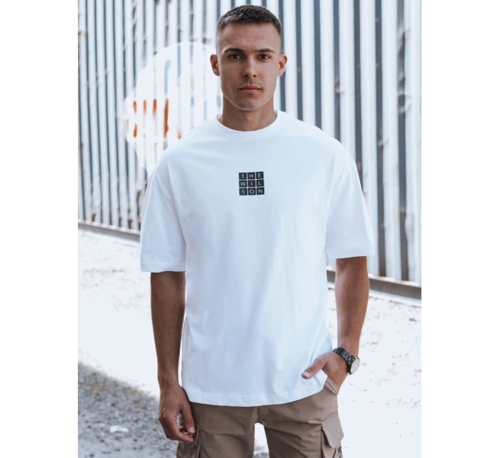Pánské tričko s potiskem bílé Dstreet RX5524 Pánské tričko s potiskem bílé Dstreet RX5524