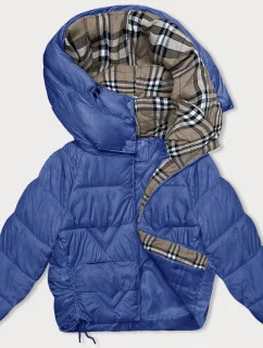 Dámská bunda v chrpové barvě pro přechodné období s podšívkou model 21245852 - XINYILUN