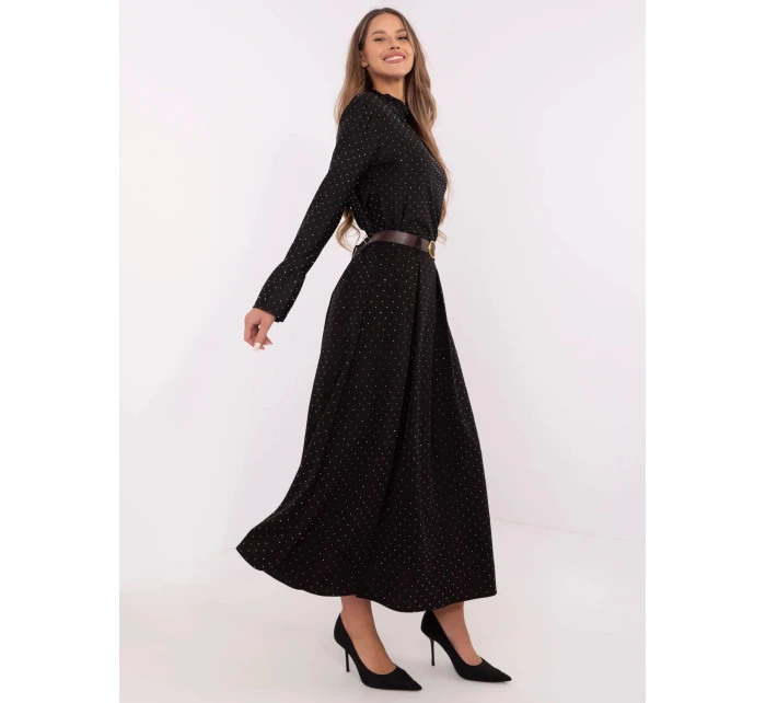 Elegantní černá maxi sukně v ozdobném provedení (19720) Elegantní černá maxi sukně v ozdobném provedení (19720)