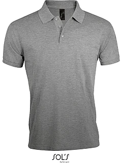 SOL'S Prime Men Pánské piqué polo z těžké bavlny 25.0571 grey melange