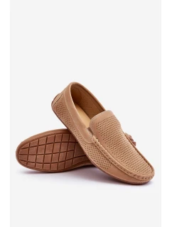 Pánské klasické semišové mokasíny Béžove Felixo