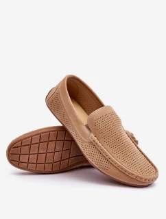 Pánské klasické semišové mokasíny Béžove Felixo