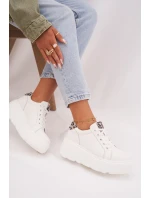 Kožené dámské tenisky na platformě Panterka Vinceza 89144 Bílé Kožené dámské tenisky na platformě Panterka Vinceza 89144 Bílé