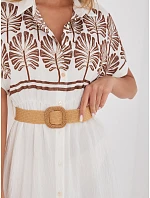 Šaty IR SK 2689 2.87 bílo-hnědá